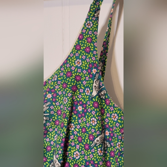 Vintage cotton romper / swim suit with birds and flowers. Size medium. - Picture 4 of 8